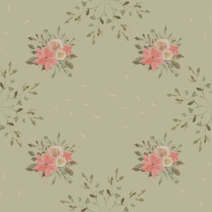 Poinsetta Floral Spiral | Kraft Wrapping Paper | Waterleaf Paper