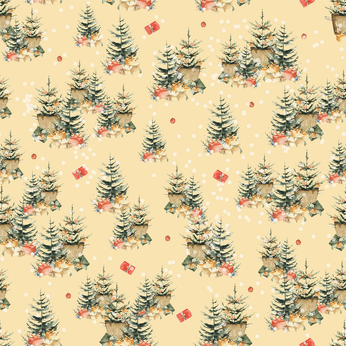 Winter Trees - Christmas Wrapping Paper Bundle (3 Rolls)