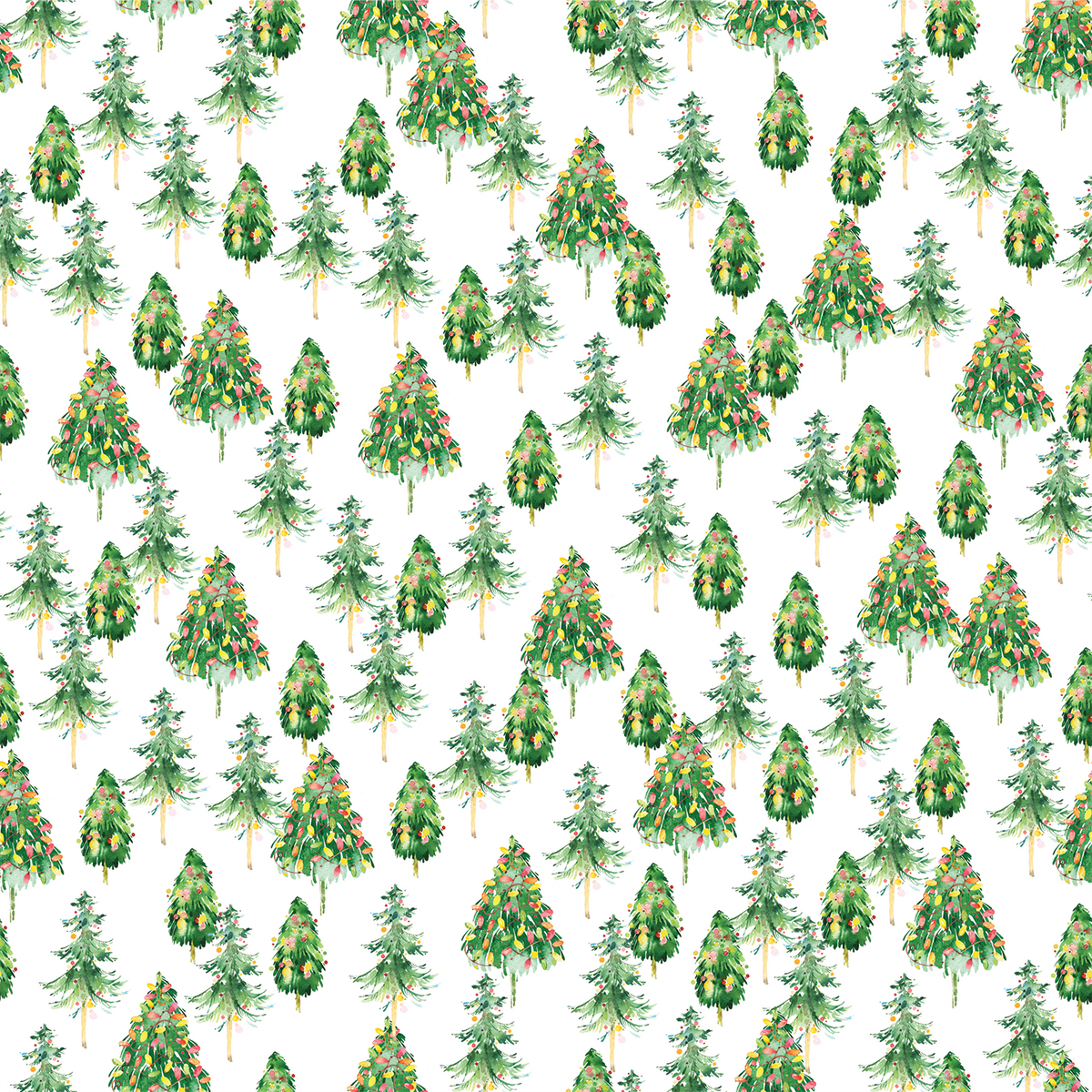 Winter Trees - Christmas Wrapping Paper Bundle (3 Rolls)