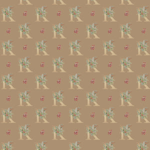 Monograms - Letter K | Kraft Wrapping Paper | Waterleaf Paper