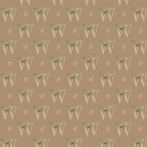 Monograms - Letter W | Kraft Wrapping Paper | Waterleaf Paper