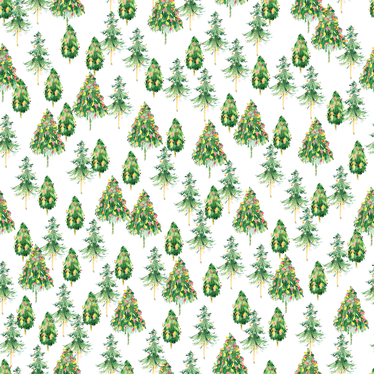 Christmas trees in a white background