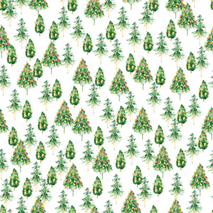 Christmas trees in a white background