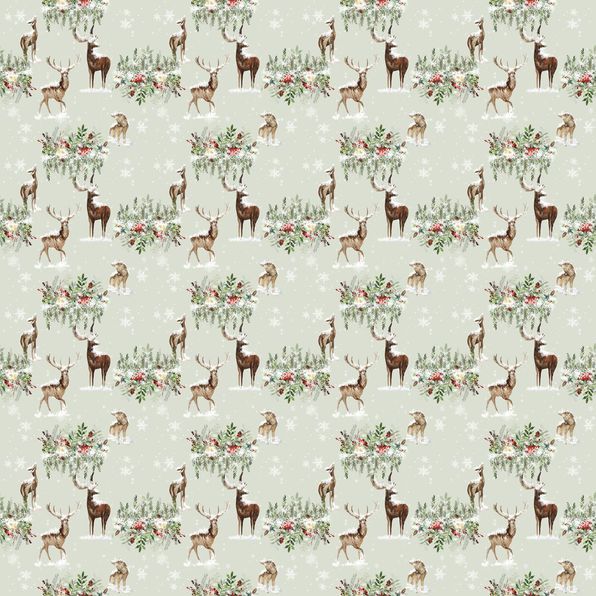 Wintertide Deers - Wrapping Paper