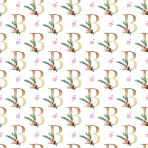 Christmas Monogram B - Wrapping Paper