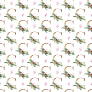 Christmas Monogram C - Wrapping Paper