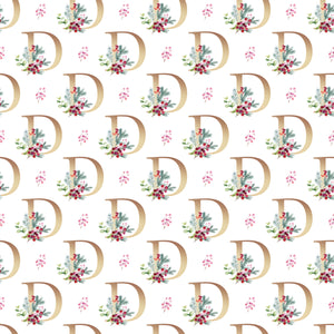 Christmas Monogram D - Wrapping Paper