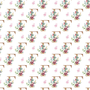 Christmas Monogram F - Wrapping Paper