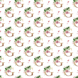 Christmas Monogram G - Wrapping Paper