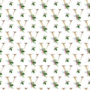 Christmas Monogram V - Wrapping Paper