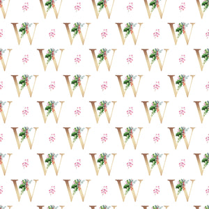 Christmas Monogram W - Wrapping Paper