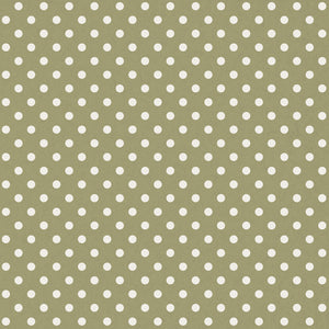 Green Christmas wrapping paper with white dots