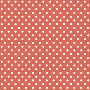 Red wrapping paper with white dots