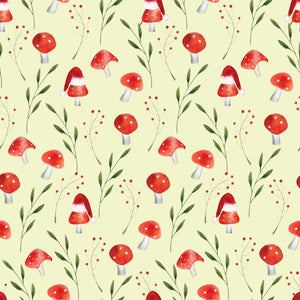Mushrooms & Santa Hats - Wrapping Paper