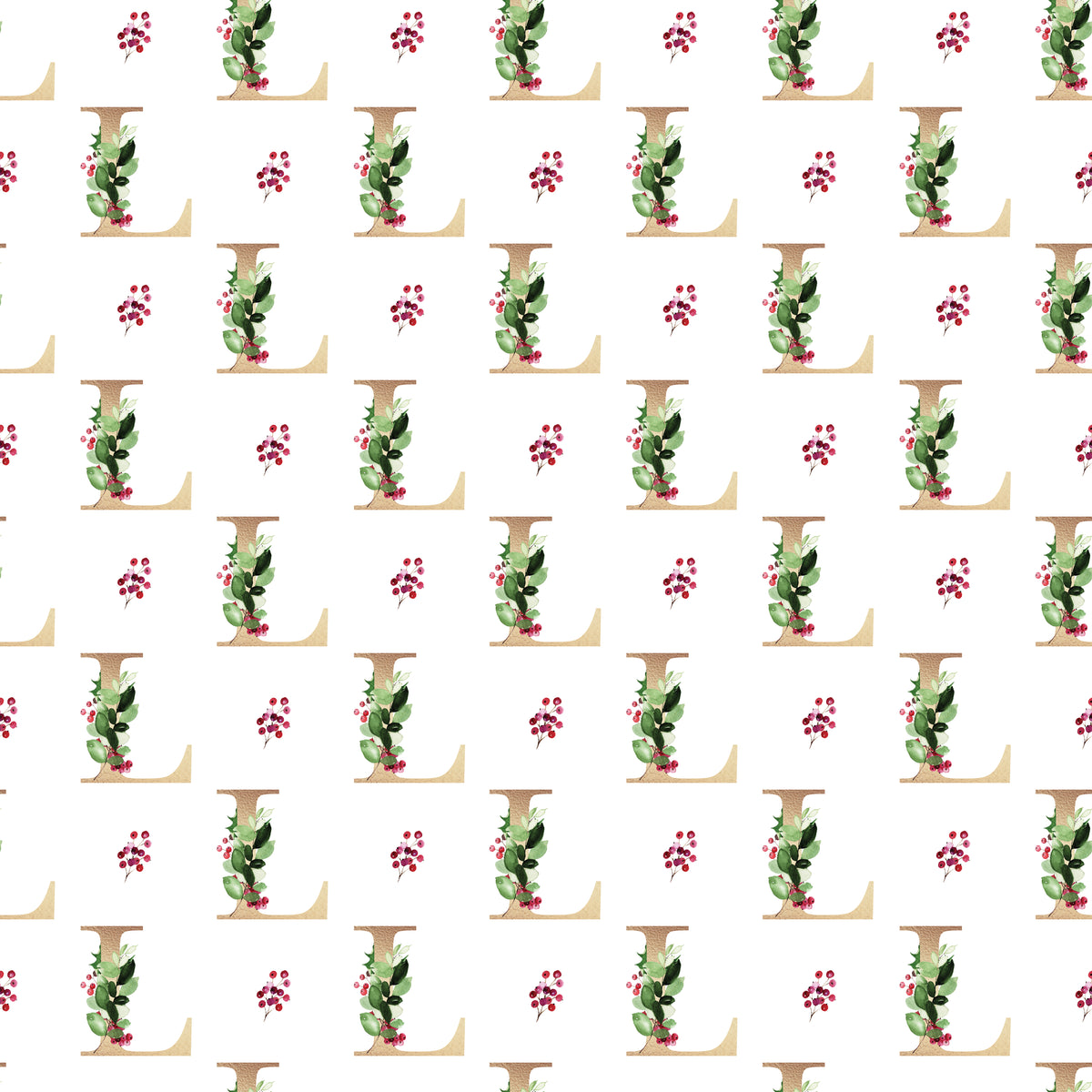 Christmas Monogram L - Wrapping Paper