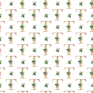 Christmas Monogram T - Wrapping Paper