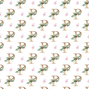 Christmas Monogram P - Wrapping Paper
