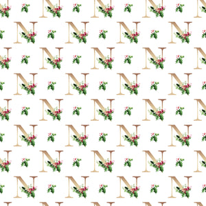 Christmas Monogram N - Wrapping Paper