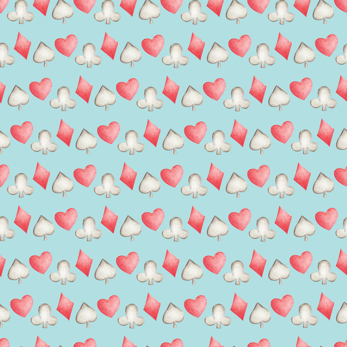 Alice's Tea Party Hearts & Diamonds - Wrapping Paper