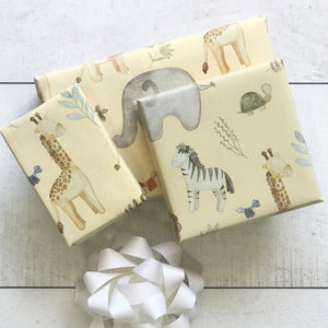 Safari Babies Wondering Together - Wrapping Paper