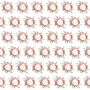 Marry Me Bouquet Gold Frame - Wrapping Paper