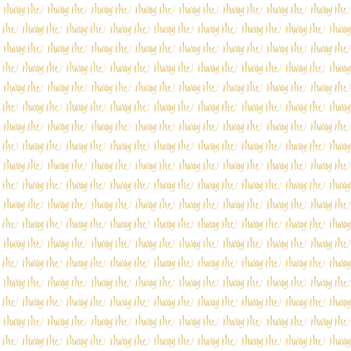 Marry Me Gold Words - Wrapping Paper
