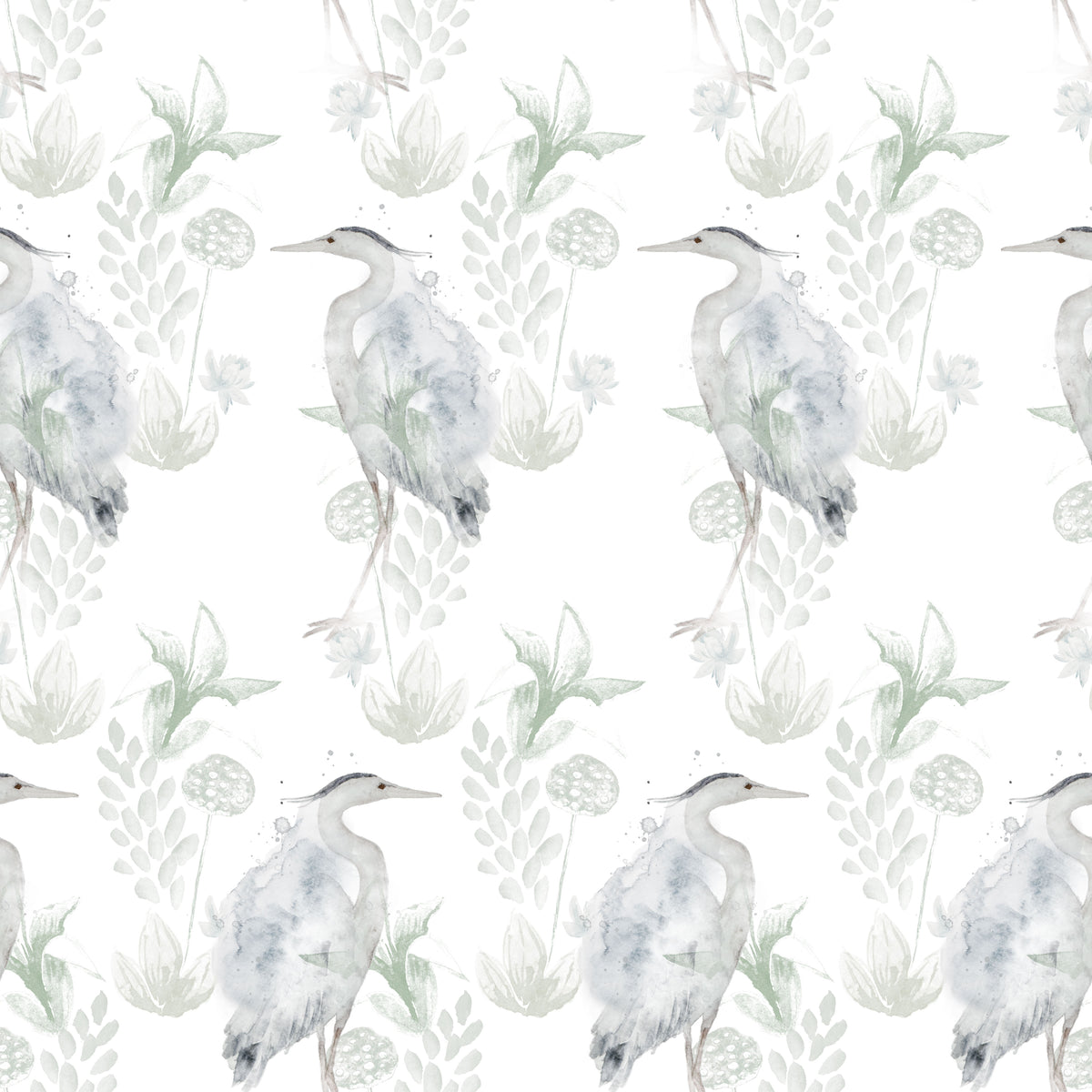 Botanical Heron - Wrapping Paper
