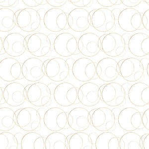 Gold Overlapping Circles - Wrapping Paper