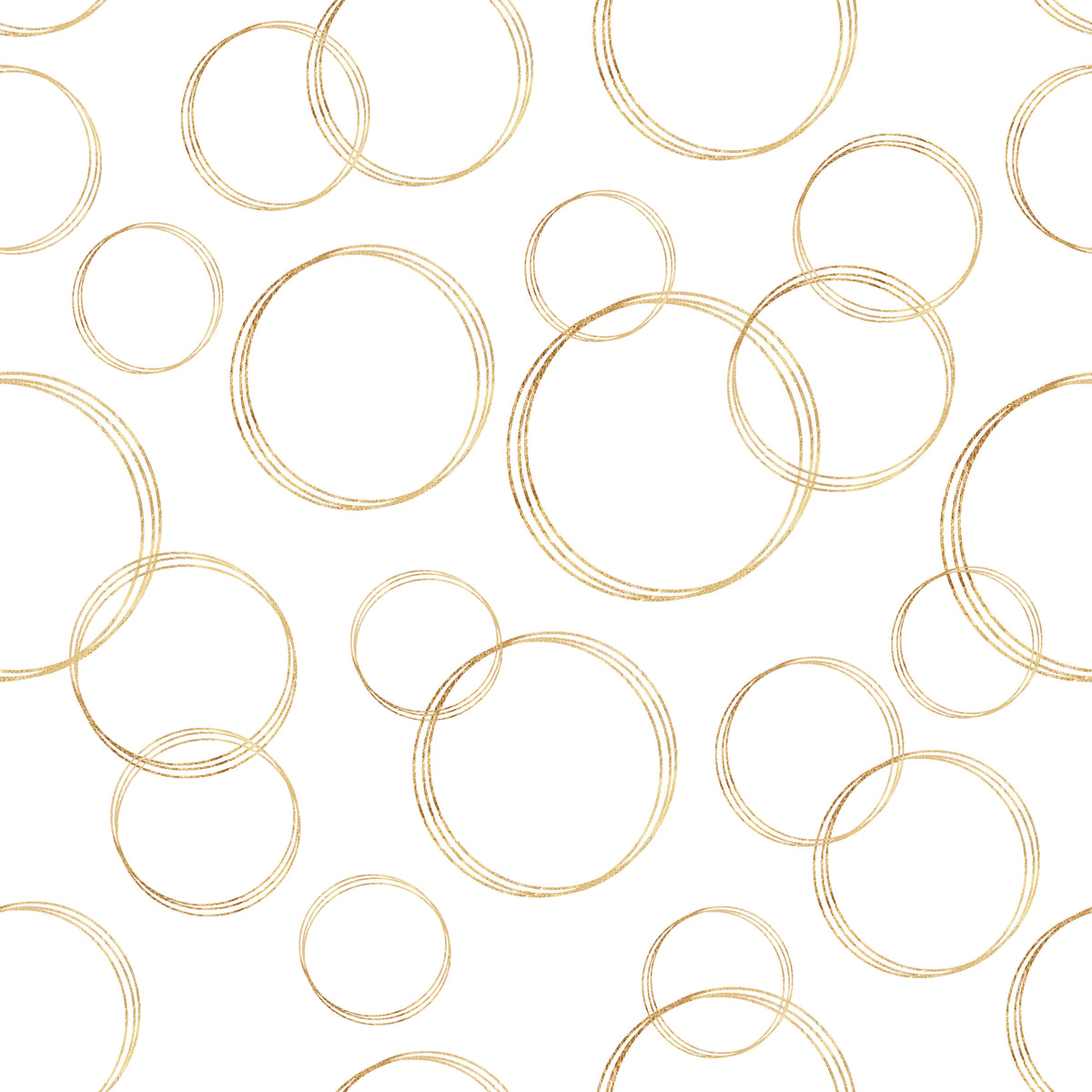 Gold Concentric Circles - Wrapping Paper