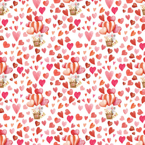 Woodland Mouse Love Air Balloon - Wrapping Paper