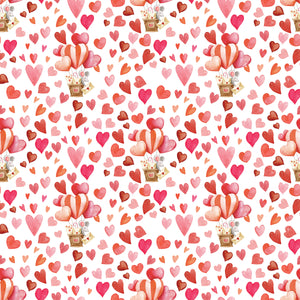 Woodland Mouse Love Air Balloon - Wrapping Paper