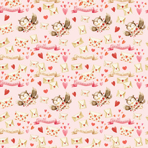 Woodland Owl Delivering Love Notes - Wrapping Paper