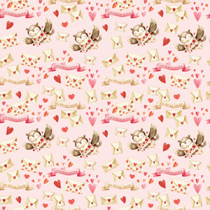 Woodland Owl Delivering Love Notes - Wrapping Paper