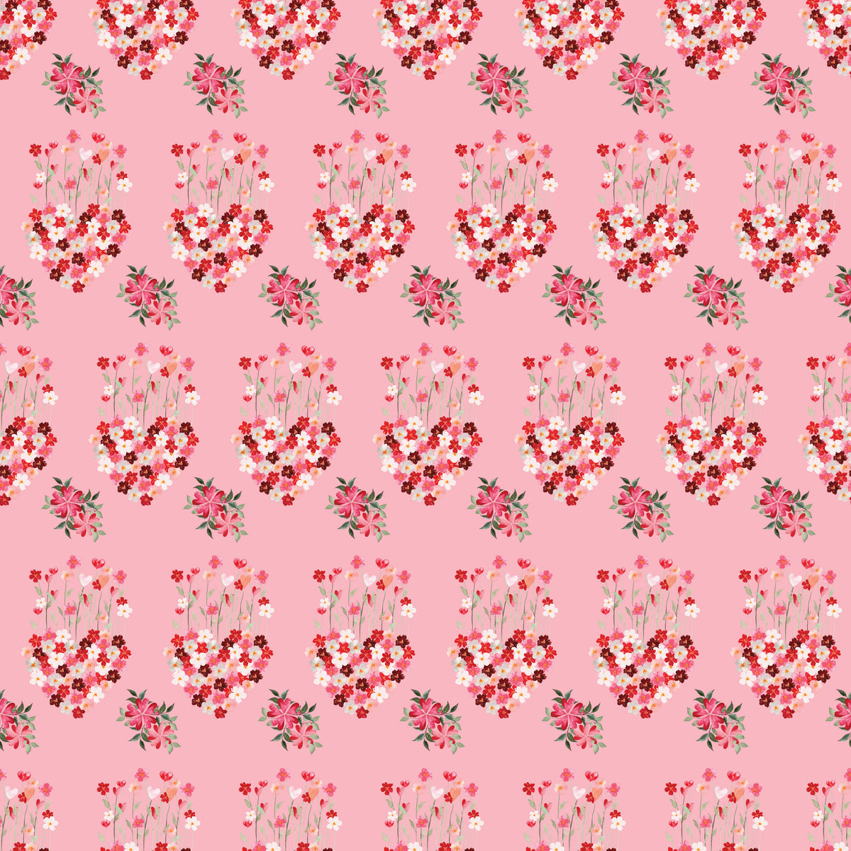 Valentine Hearts Growing - Wrapping Paper