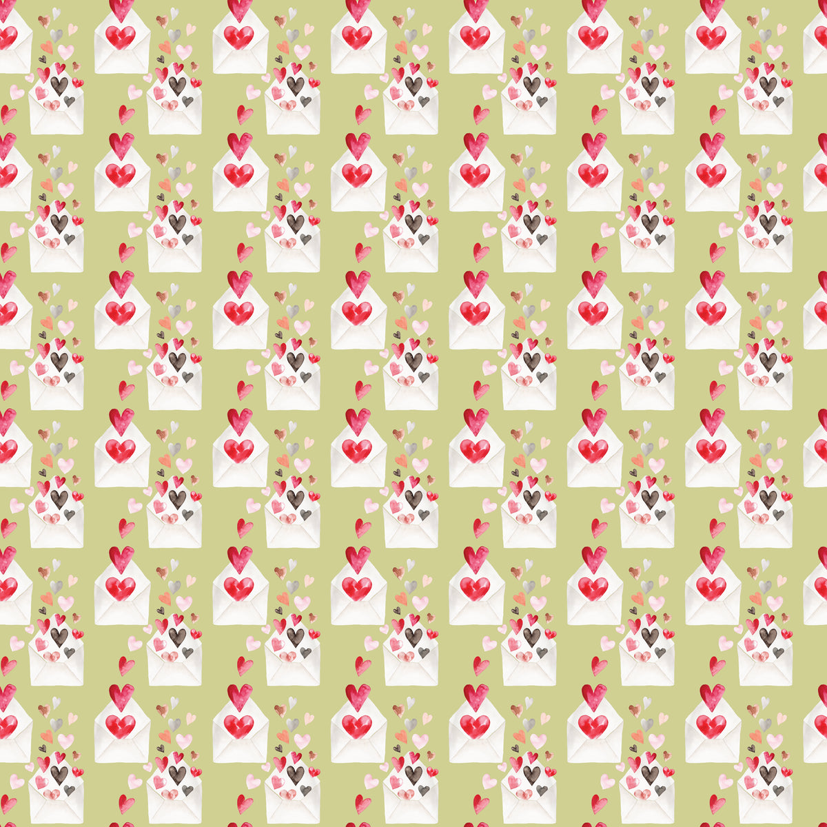 Valentine Hearts Love Letters - Wrapping Paper