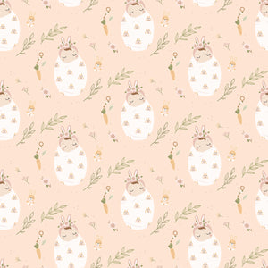 Peach Baby & Bunny - Wrapping Paper