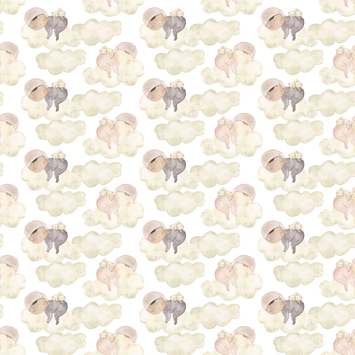 Cozy Baby Dreaming in the Clouds - Wrapping Paper