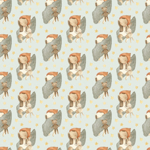 Napping Baby Boy and his Buddy - Wrapping Paper