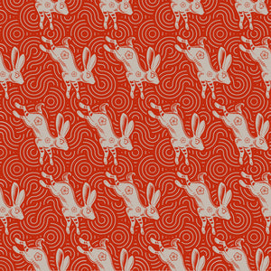 Lunar Red Rabbit Red - Wrapping Paper