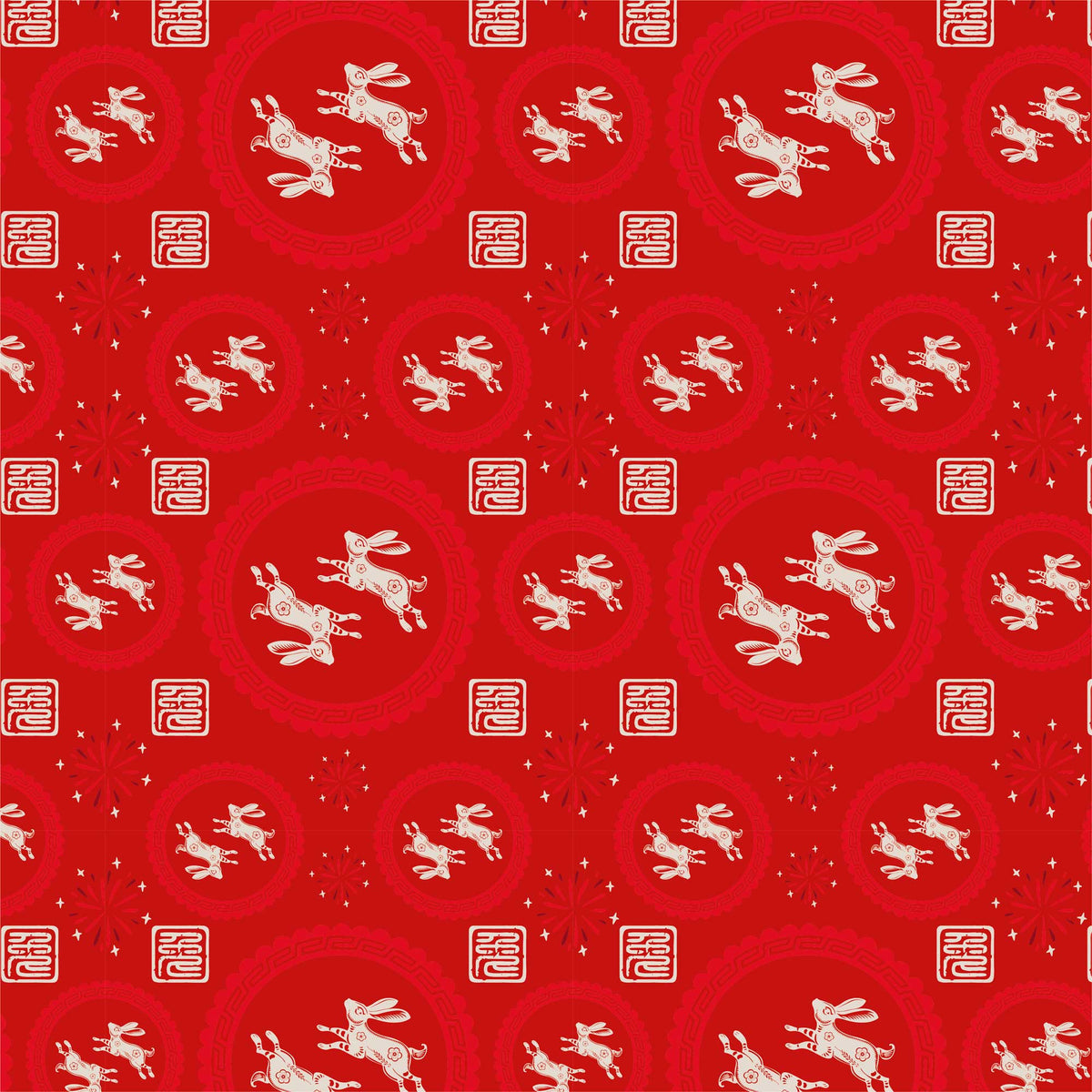 Lunar Rabbit Duo - Wrapping Paper