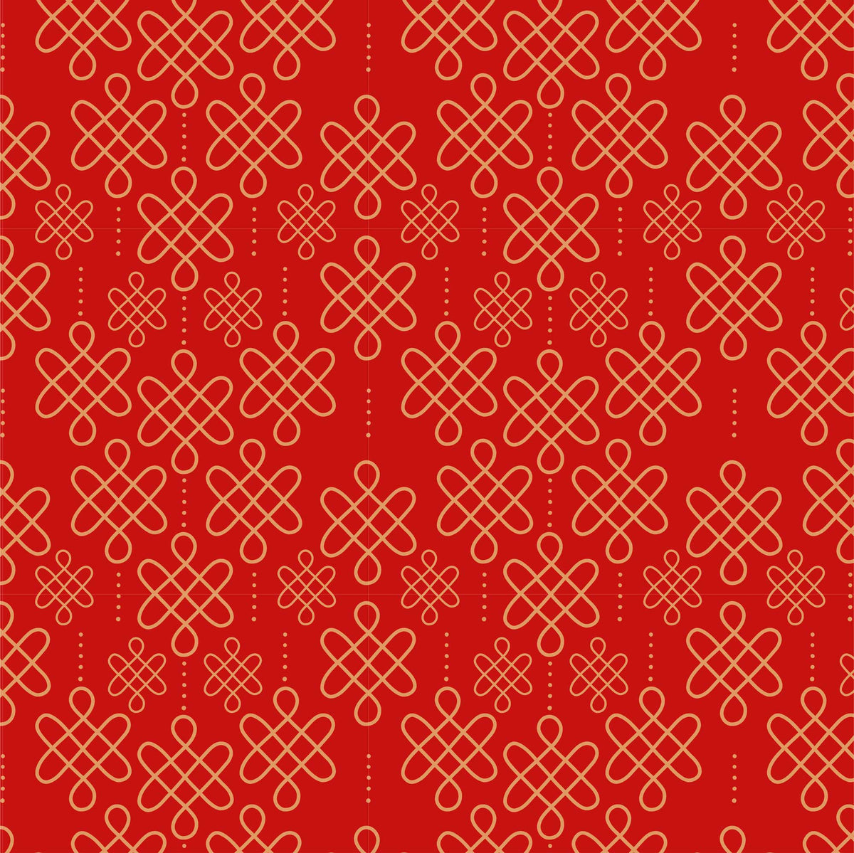 Chinese Flower Gold - Wrapping Paper