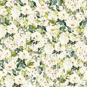 White & Cream Rose Garden - Wrapping Paper