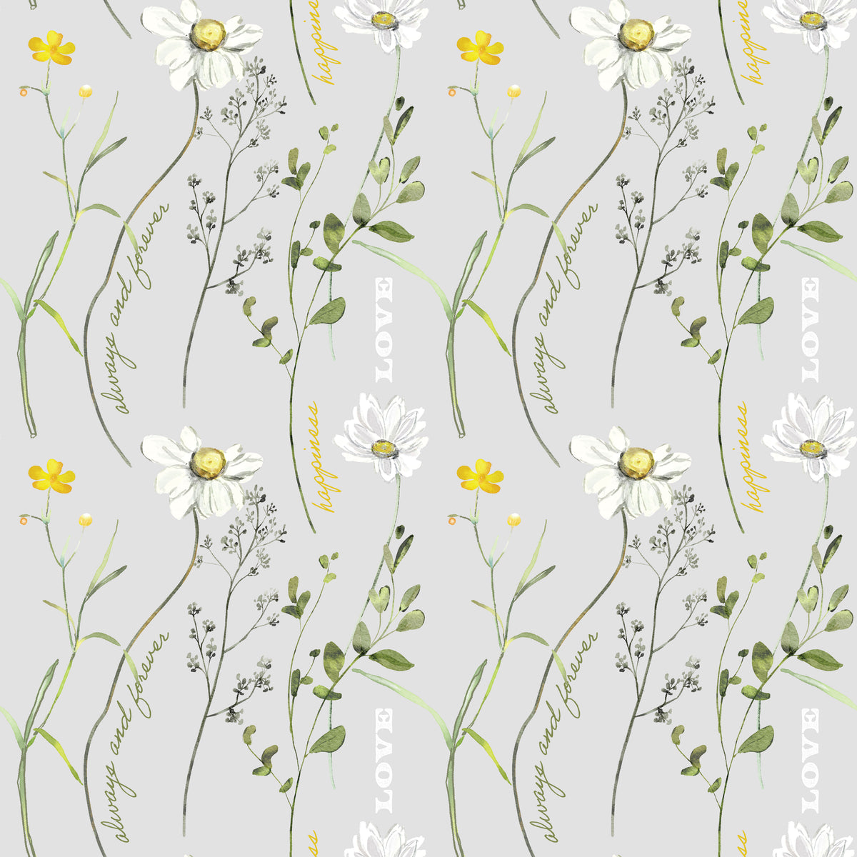 Always & Forever Daisies - Wrapping Paper