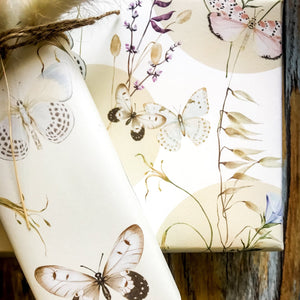 Fluttering Butterflies Among the Moon - Wrapping Paper