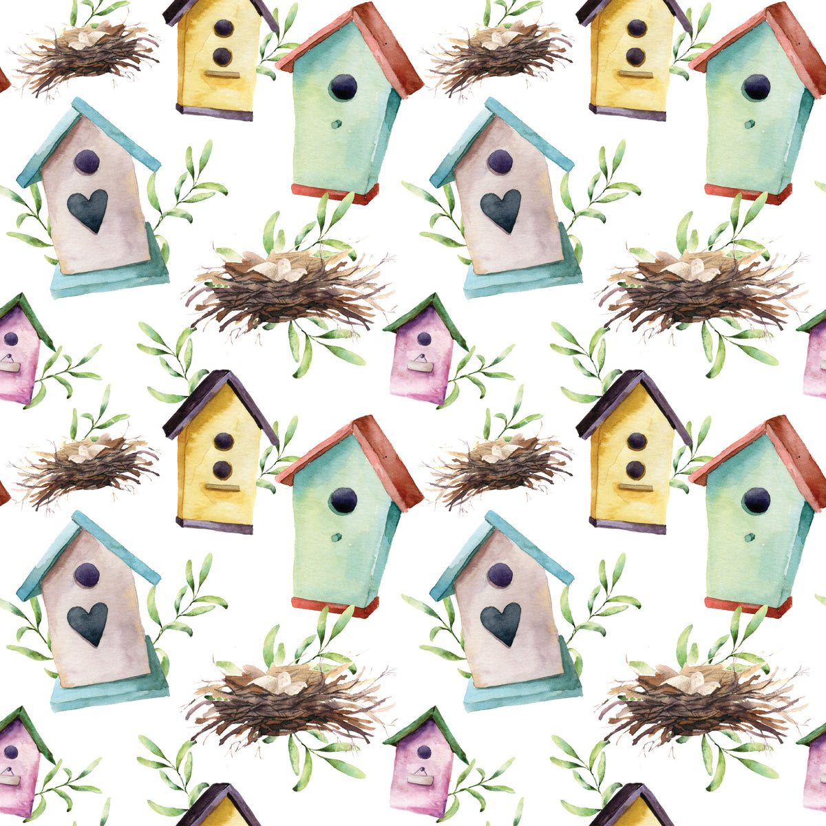 Bird Houses - Wrapping Paper