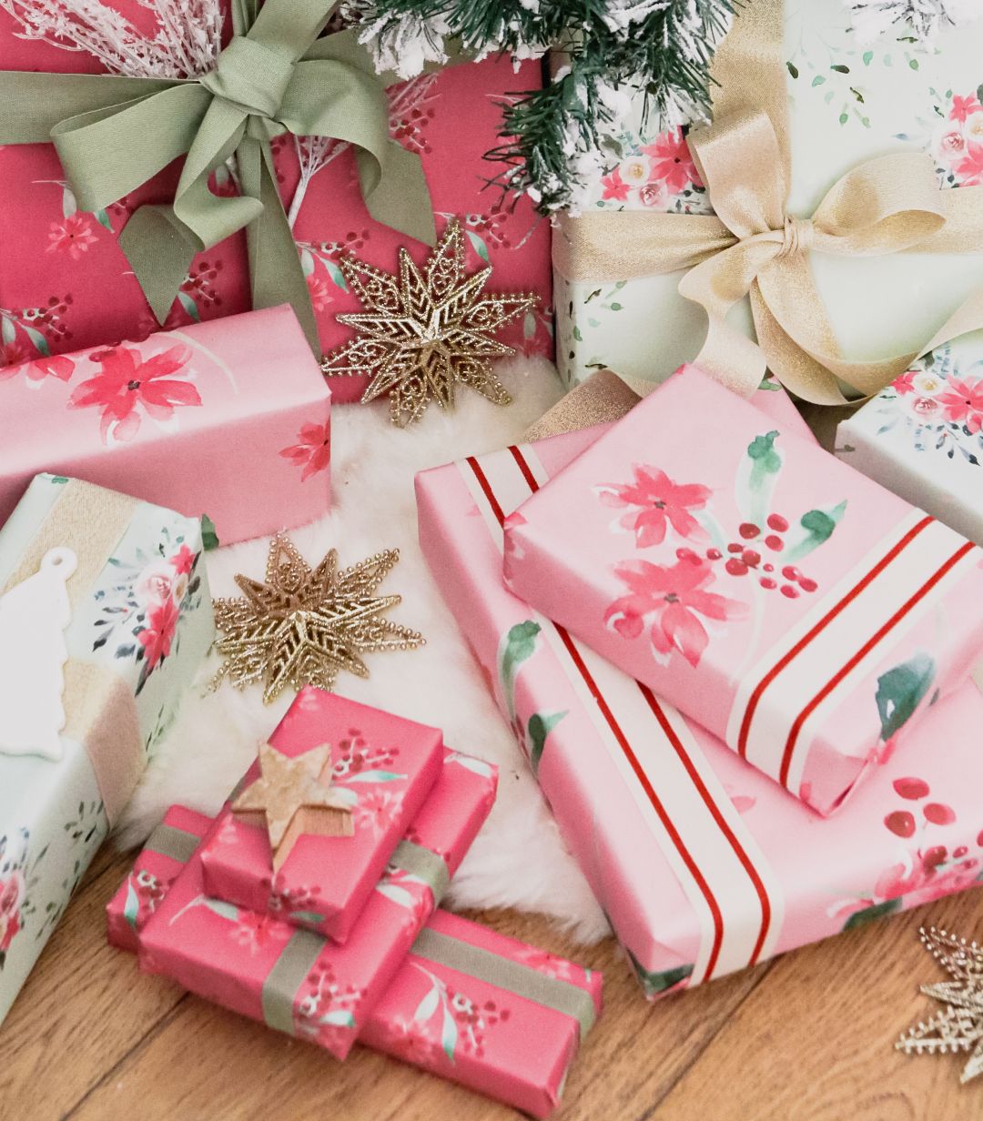 Poinsettia Floral - Wrapping Paper