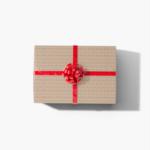 Red Bows | Kraft Wrapping Paper | Waterleaf Paper