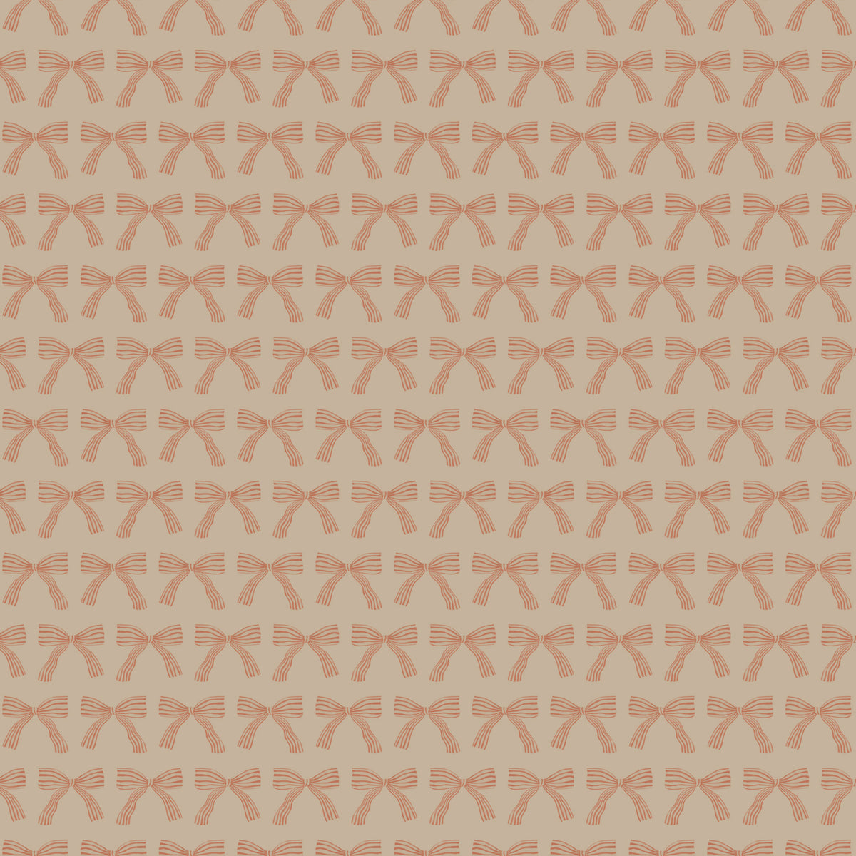 Red Bows | Kraft Wrapping Paper | Waterleaf Paper