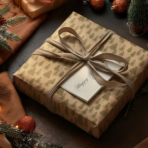 Variety of Christmas Trees | Kraft Wrapping Paper | Waterleaf Paper