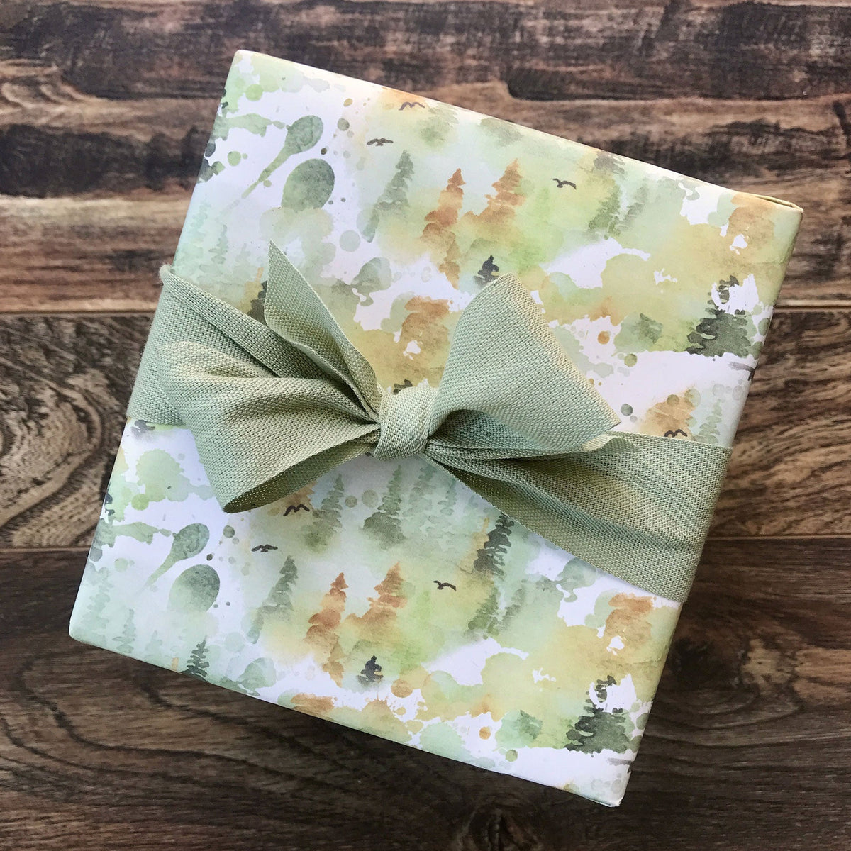 Sage Green Cow Print Aesthetic Pattern Wrapping Paper by